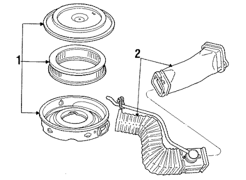 1987 Ford E-350 Econoline Air Intake Diagram 3 - Thumbnail