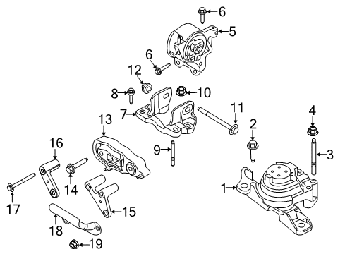 2014 Ford Flex Engine & Trans Mounting Diagram
