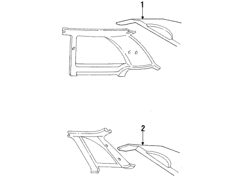 1992 Ford Tempo Interior Trim - Rear Body Diagram
