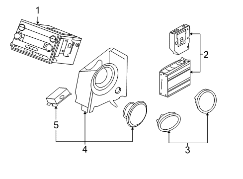 2000 Ford Focus Door Speaker Diagram for YS4Z18808AA