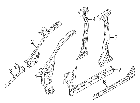 2018 Ford EcoSport Hinge Pillar Diagram