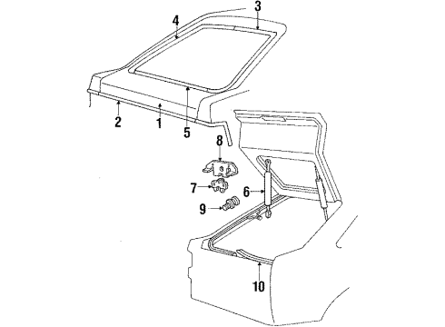 1985 Mercury Lynx Lift Gate Diagram