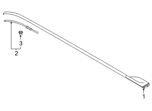 2024 Ford Explorer Exterior Trim - Roof Diagram
