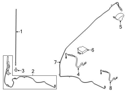 2022 Ford F-350 Super Duty Antenna & Radio Diagram 2 - Thumbnail