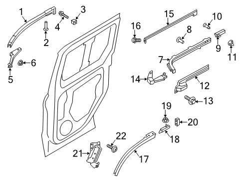 2017 Ford Transit Connect Door Hardware Diagram 3 - Thumbnail