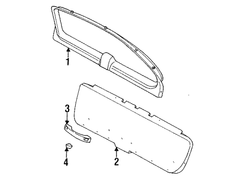 1992 Ford Taurus Interior Trim - Lift Gate Diagram