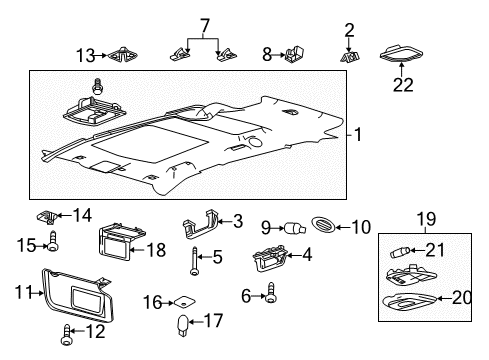2015 Lincoln MKT Louver Diagram for DA8Z-19893-CA