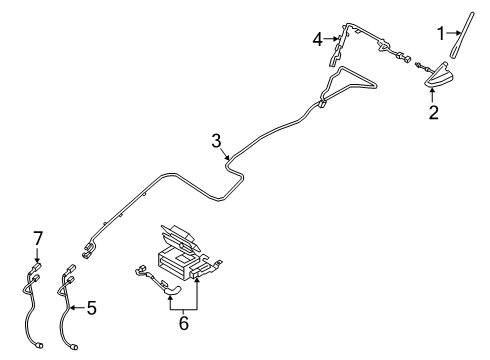 2022 Ford Ranger Front Extension Diagram for KB3Z-18812-B