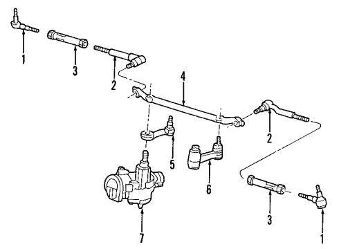 2000 Ford Expedition P/S Pump & Hoses Diagram