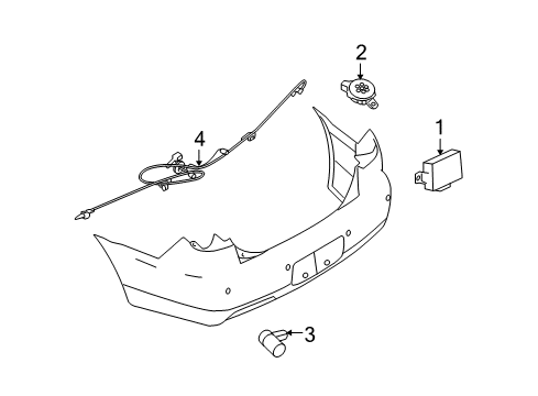 2008 Lincoln MKZ Parking Aid Diagram