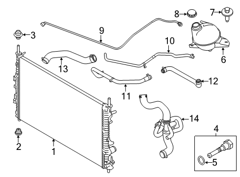 2016 Ford Transit-150 Radiator & Components Diagram 3 - Thumbnail