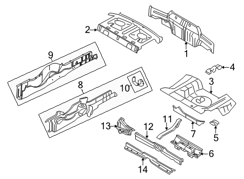 2012 Ford Mustang Rear Body Diagram