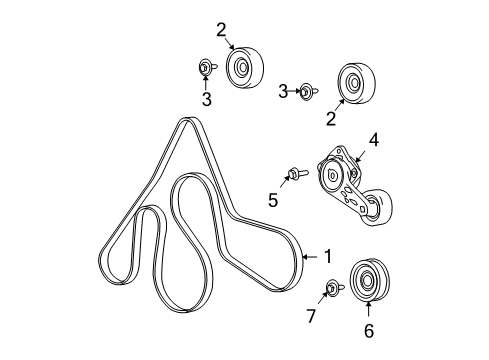 2010 Ford F-150 Belts & Pulleys - Belts Diagram 2 - Thumbnail