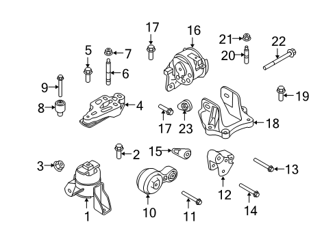 2011 Mercury Milan Engine & Trans Mounting Diagram 4 - Thumbnail