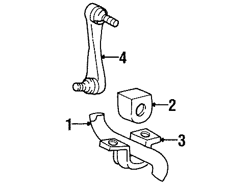 2002 Lincoln Continental Stabilizer Bar & Components Diagram 4 - Thumbnail