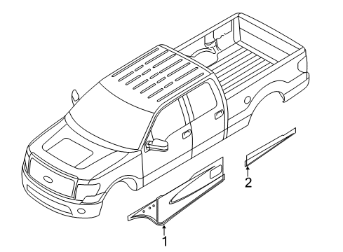 2012 Ford F-150 Stripe Tape Diagram 2 - Thumbnail