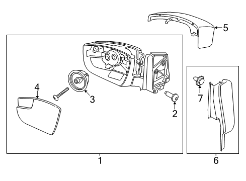2013 Ford Escape Mirrors - Body Diagram 2 - Thumbnail