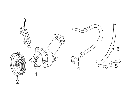 2001 Ford Ranger P/S Pump & Hoses Diagram 4 - Thumbnail