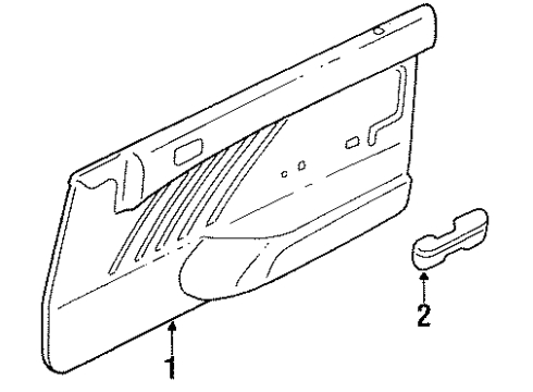 1992 Ford Escort Interior Trim - Front Door Diagram