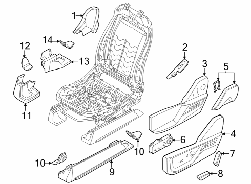 2025 Ford F-250 Super Duty Driver Seat Components Diagram 2 - Thumbnail