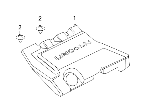 2008 Lincoln MKZ Engine Appearance Cover Diagram