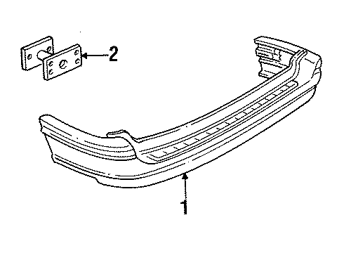 1995 Ford Taurus Bumper & Components - Rear Diagram
