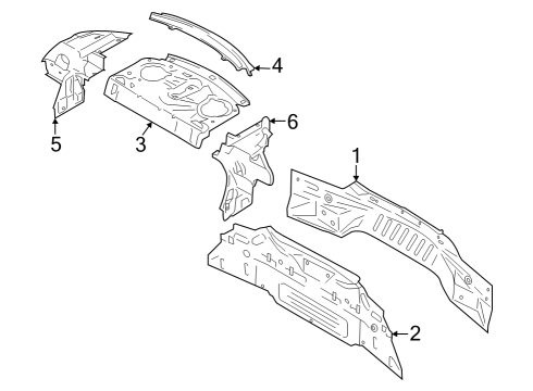 2025 Ford Mustang Rear Body Diagram