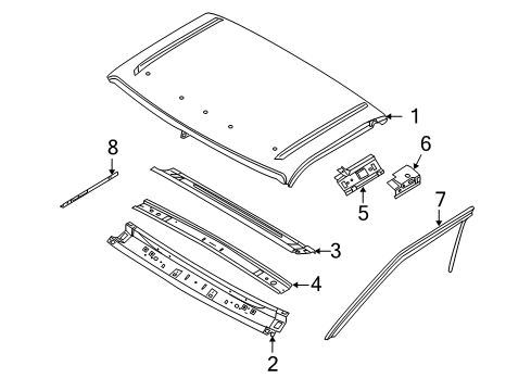 2009 Ford F-350 Super Duty Roof & Components Diagram 3 - Thumbnail