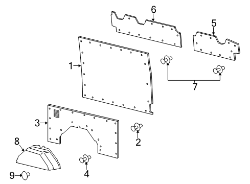 2022 Ford Transit-350 HD Interior Trim - Side Panel Diagram 14 - Thumbnail