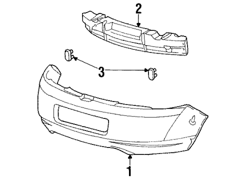 2000 Mercury Cougar Bumper & Components - Rear Diagram