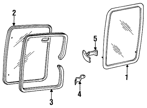 1993 Ford Ranger Side Glass Diagram
