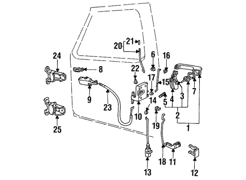 1992 Ford Bronco Front Door Diagram