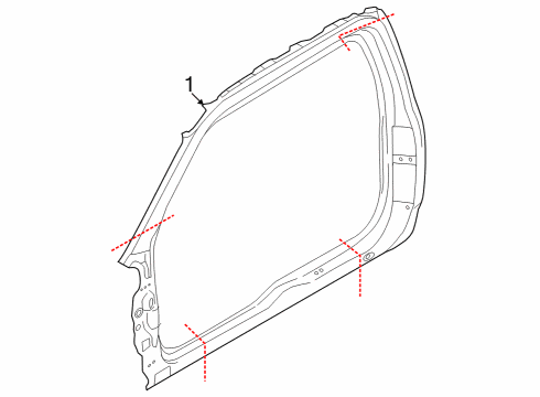 2024 Ford F-250 Super Duty Aperture Panel, Passenger Side Diagram for PC3Z-28211A10-A