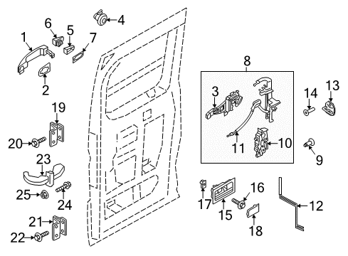 2016 Ford Transit-150 Front Door Diagram