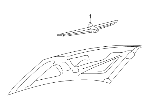2005 Ford Thunderbird Exterior Trim - Trunk Diagram