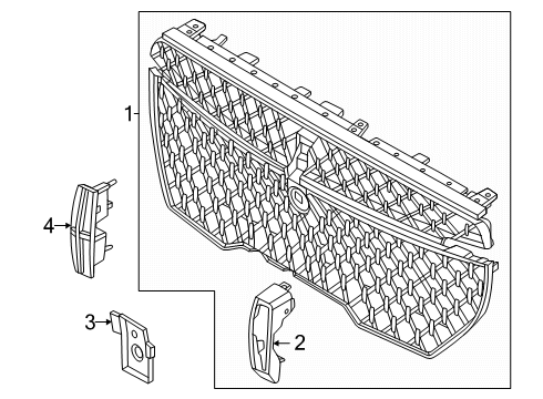 2024 Lincoln Nautilus Grille & Components Diagram