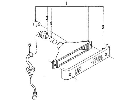 1992 Ford Escort Bulbs Diagram 3 - Thumbnail