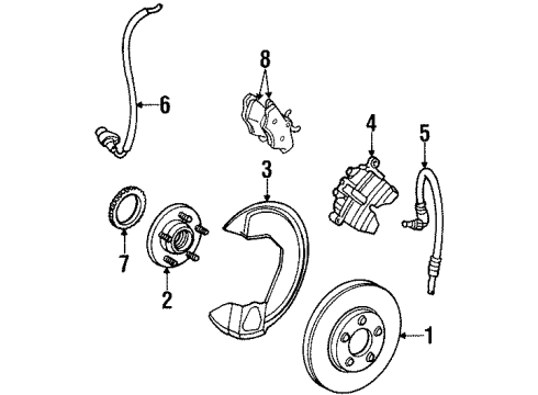 1998 Lincoln Continental Anti-Lock Brakes Diagram