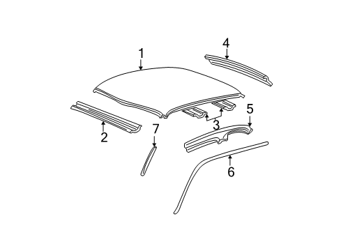 2003 Ford F-150 Roof & Components Diagram 3 - Thumbnail