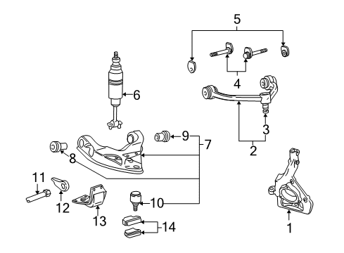 2004 Ford Explorer Sport Trac Front Suspension Components Diagram 3 - Thumbnail