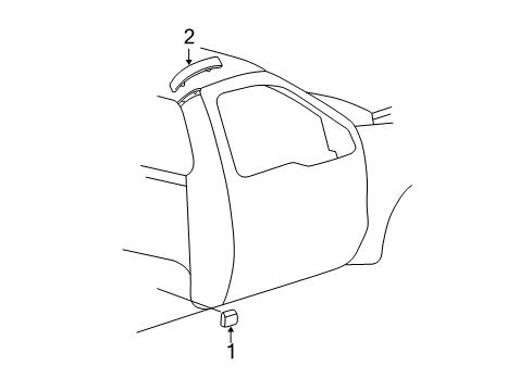 2005 Ford F-250 Super Duty Exterior Trim - Cab Diagram