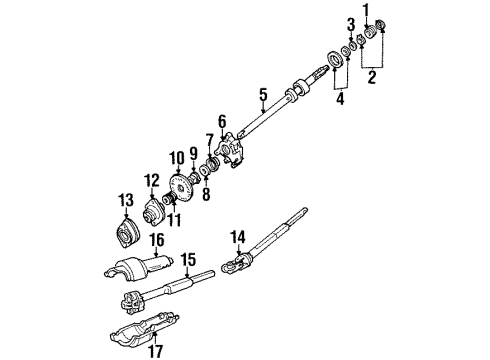 1990 Lincoln Town Car Shaft & Internal Components Diagram