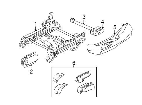 2003 Mercury Sable Track Cover, Front Driver Side Diagram for 2F1Z-5461749-AAB