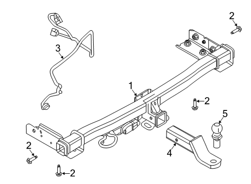 2024 Ford Explorer Trailer Hitch Components Diagram 2 - Thumbnail