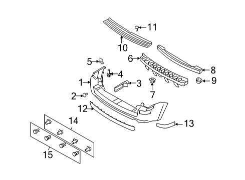 2011 Mercury Mariner Bumper & Components - Rear Diagram