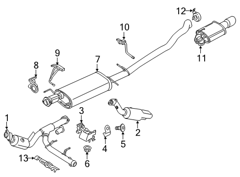 2015 Lincoln Navigator Exhaust Components Diagram