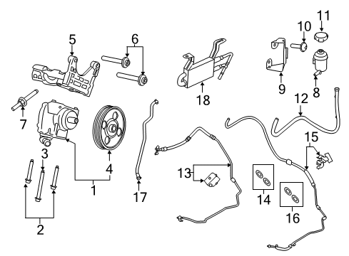 2016 Ford Transit-350 P/S Pump & Hoses Diagram 3 - Thumbnail