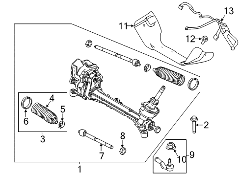 2012 Ford Focus Steering Gear & Linkage Diagram 3 - Thumbnail