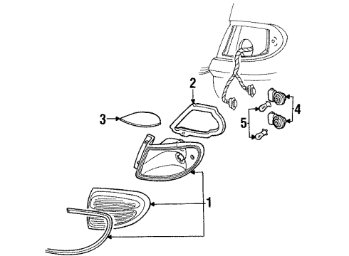 1997 Mercury Sable Tail Lamps Diagram