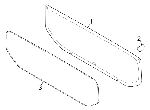 2024 Ford E-Transit Glass & Hardware - Back Glass Diagram
